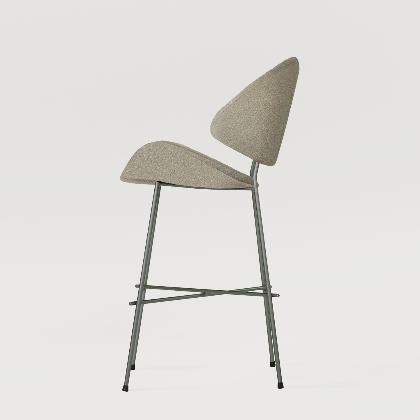 Bar stool Cheri Bar Boucle Low - Coffee