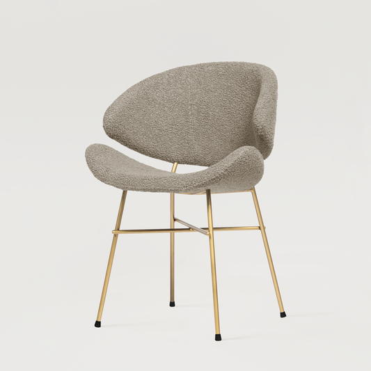 Chair Cheri Boucle Gold - Coffee