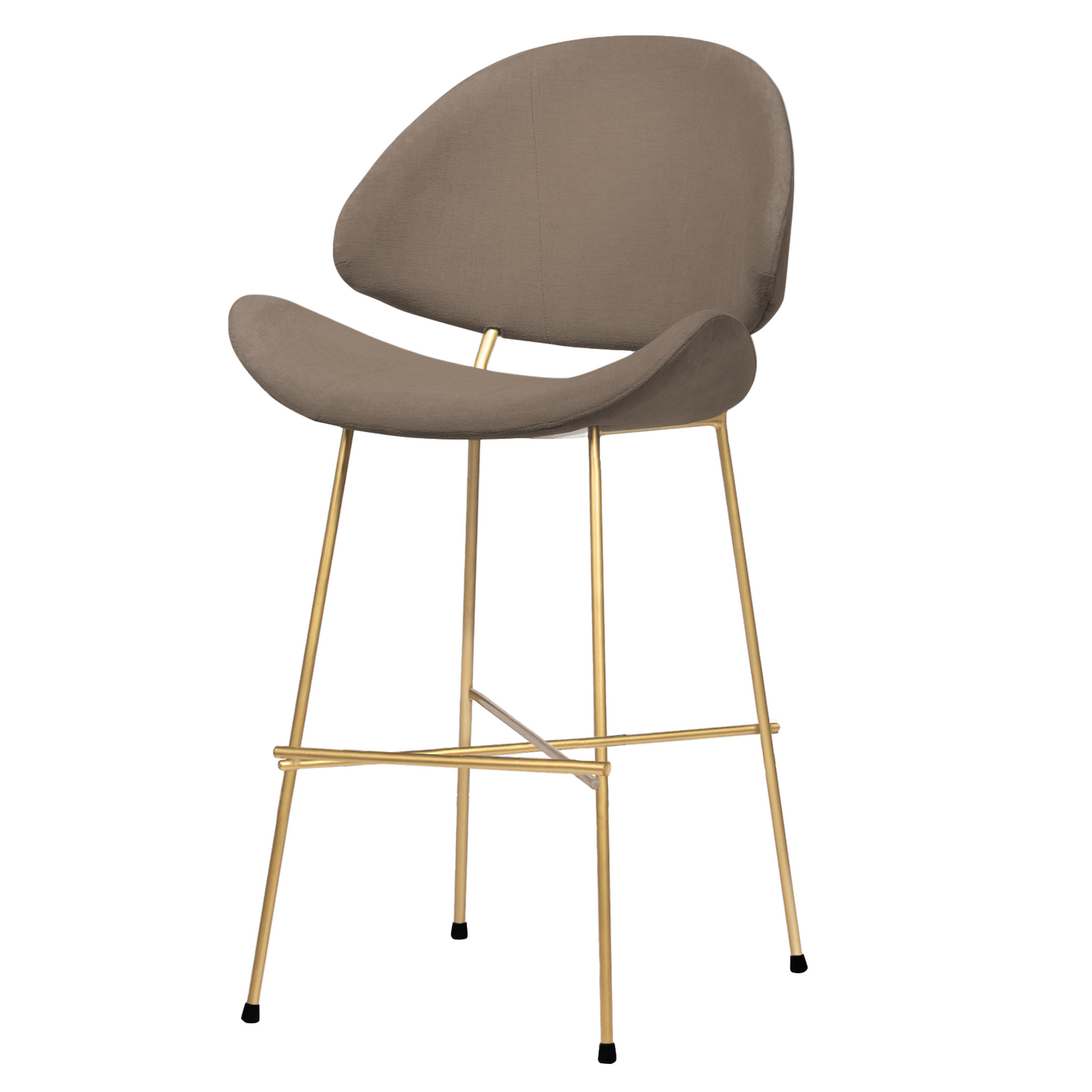 Bar stool Cheri Bar Trend Gold Low - Coffee