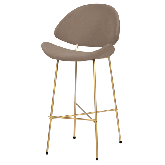 Bar stool Cheri Bar Trend Gold High - Coffee