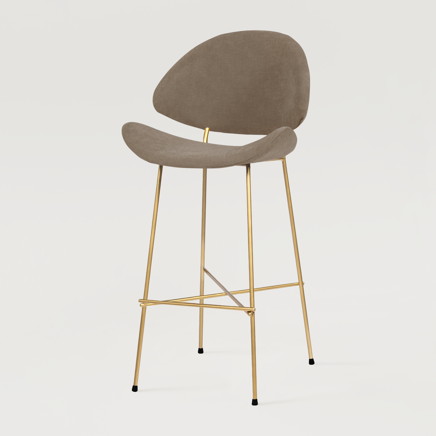 Bar stool Cheri Bar Trend Gold High - Coffee