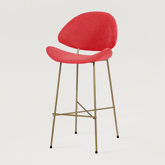 Bar stool Cheri Bar Trend Copper High - Coral