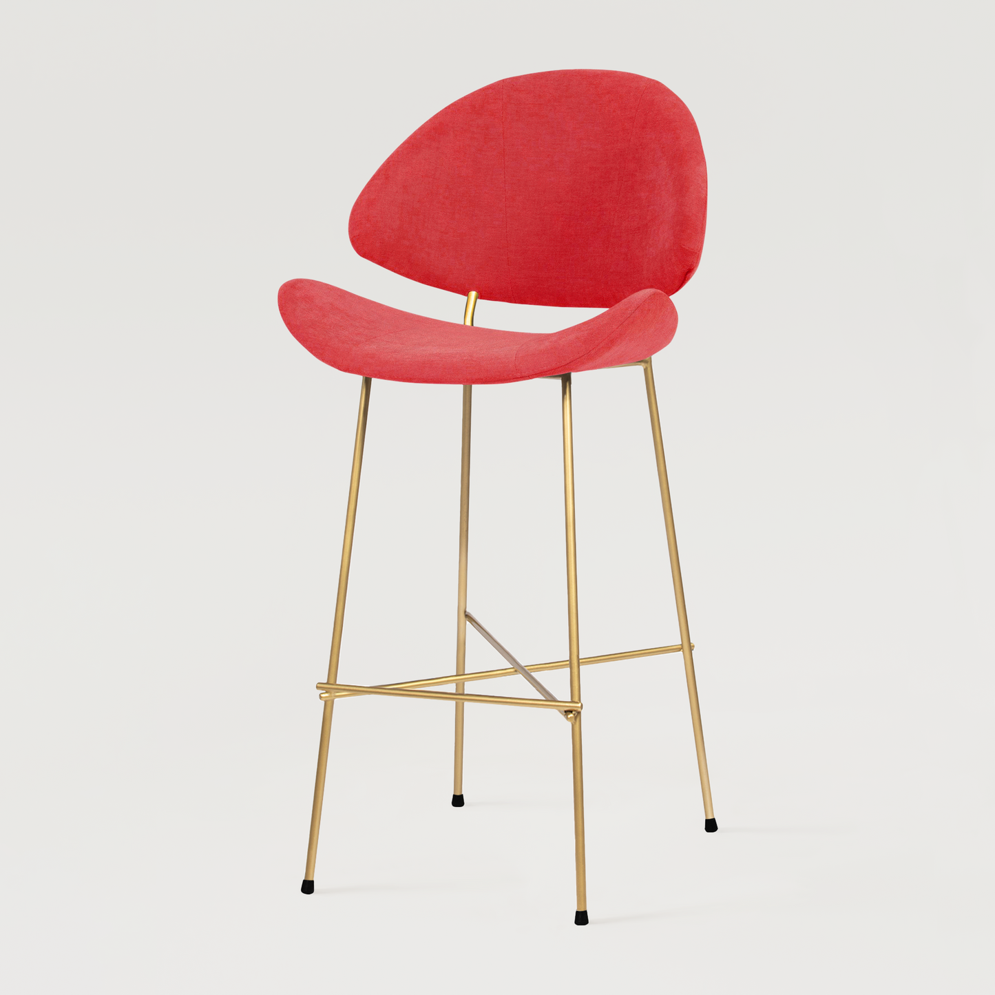 Bar stool Cheri Bar Trend Gold High - Coral