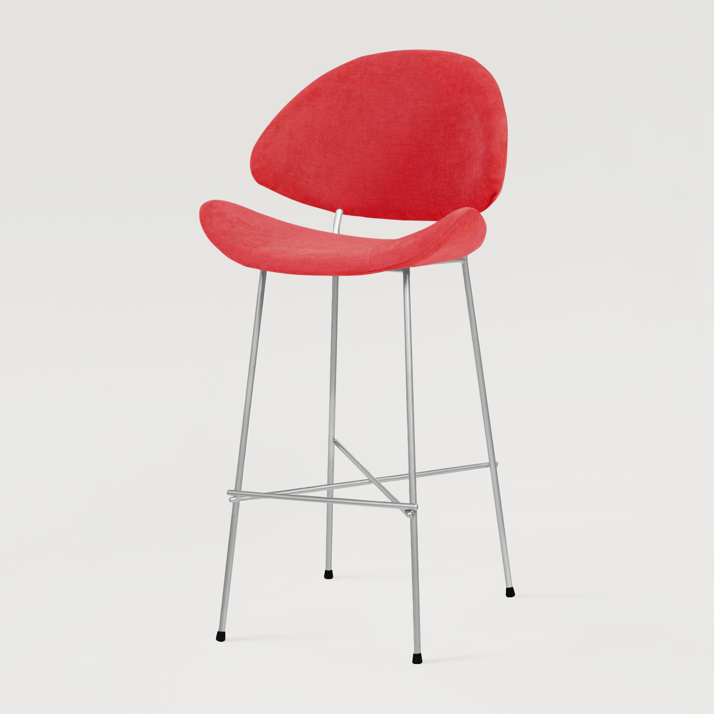 Bar stool Cheri Bar Trend Chrome High - Coral