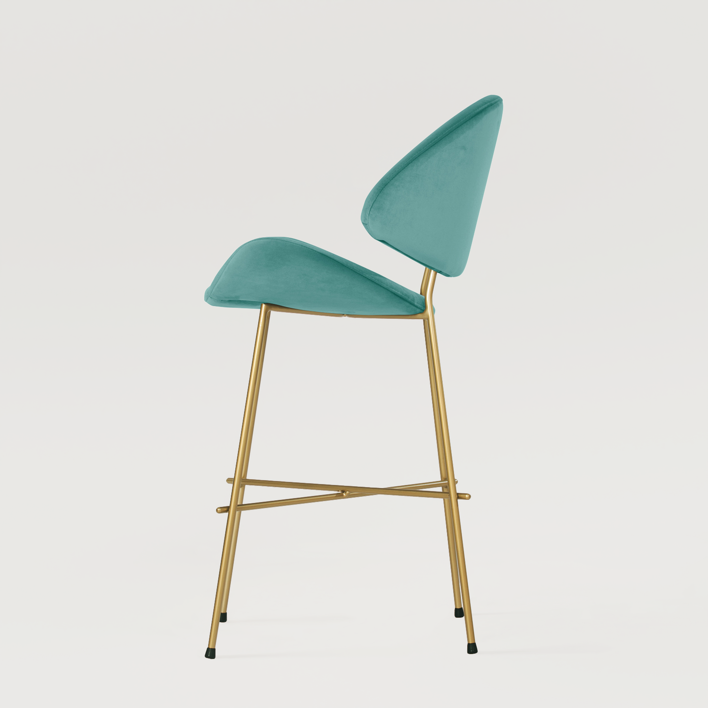 Bar stool Cheri Bar Velours Gold Low - Mint