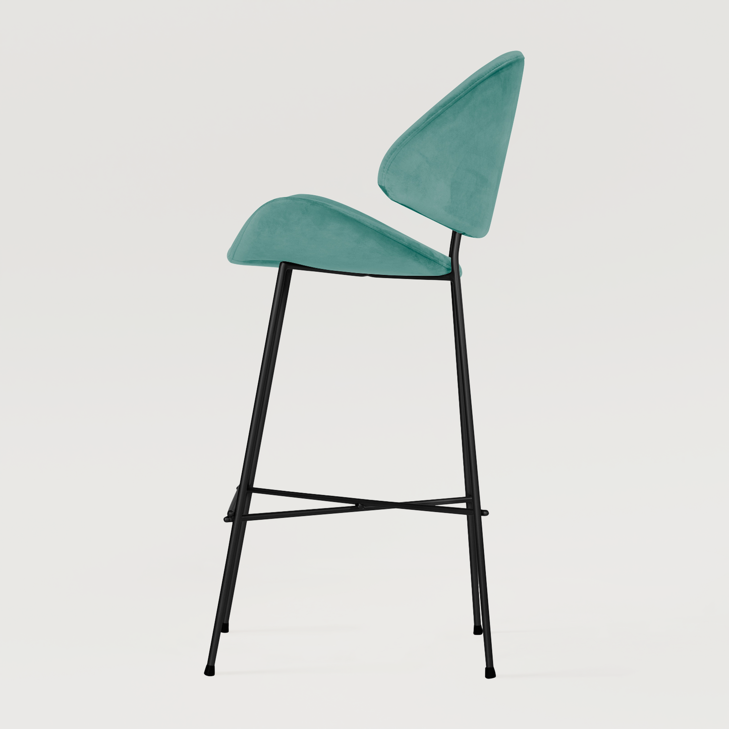 Bar stool Cheri Bar Velours High - Mint