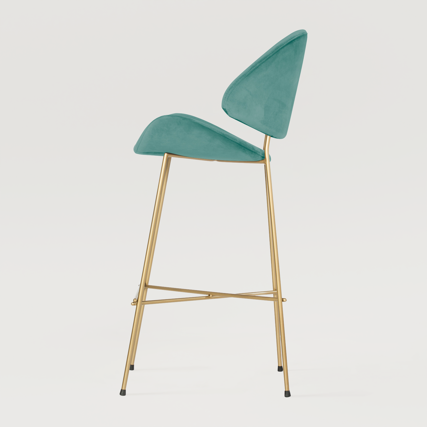 Bar stool Cheri Bar Velours Gold High - Mint