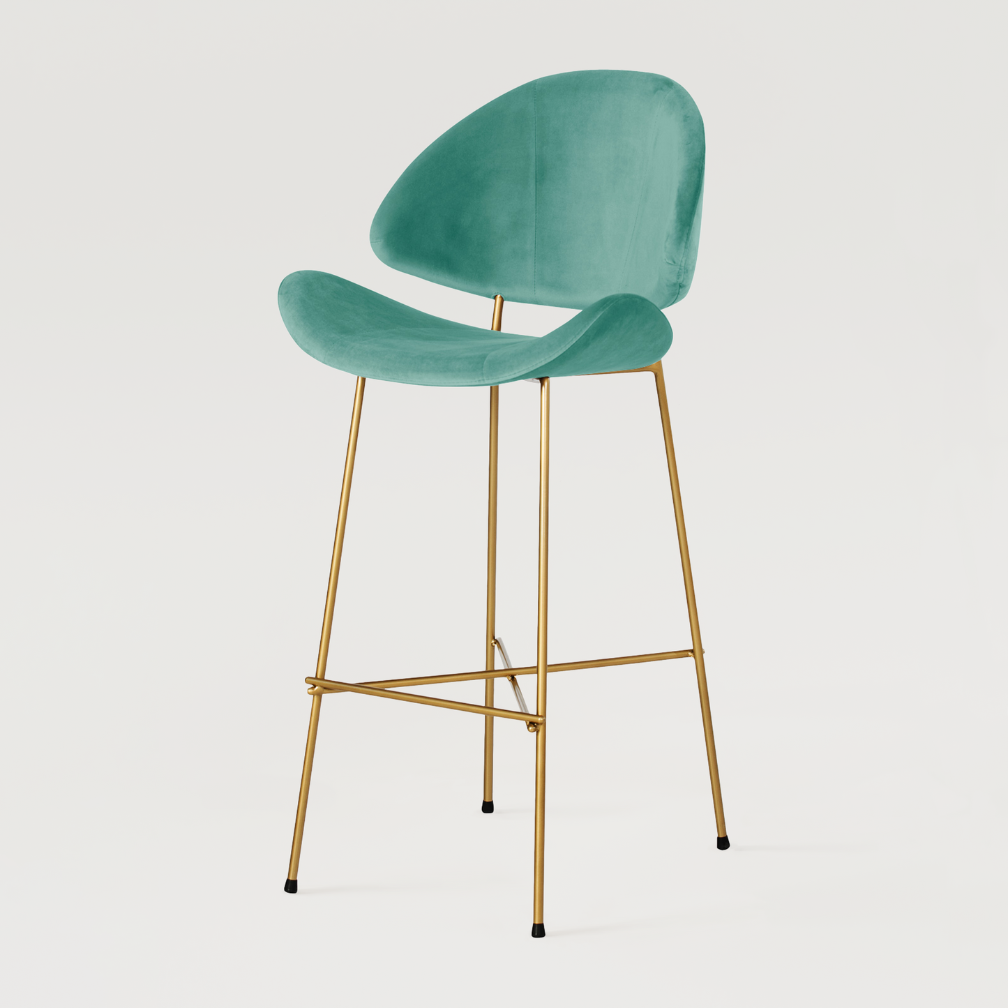 Bar stool Cheri Bar Velours Gold High - Mint