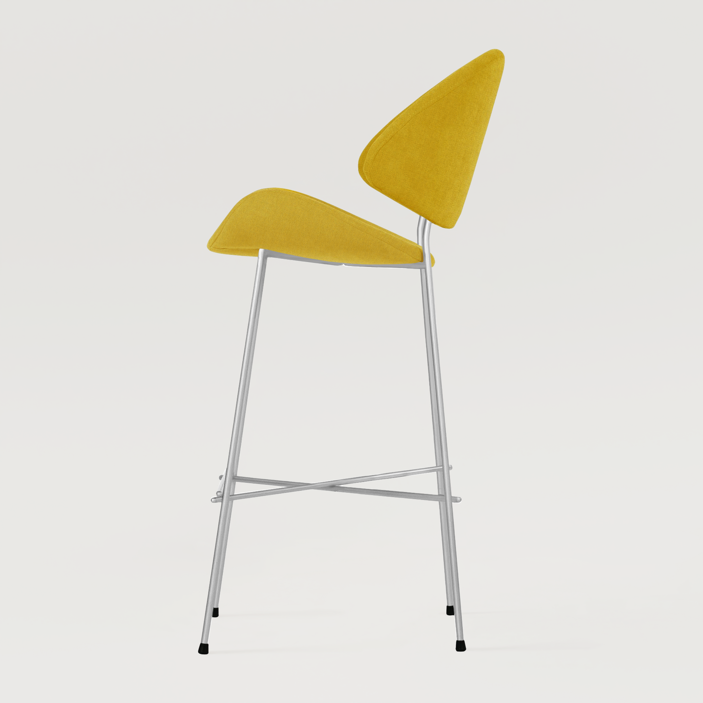 Bar stool Cheri Bar Trend Chrome High - Mustard