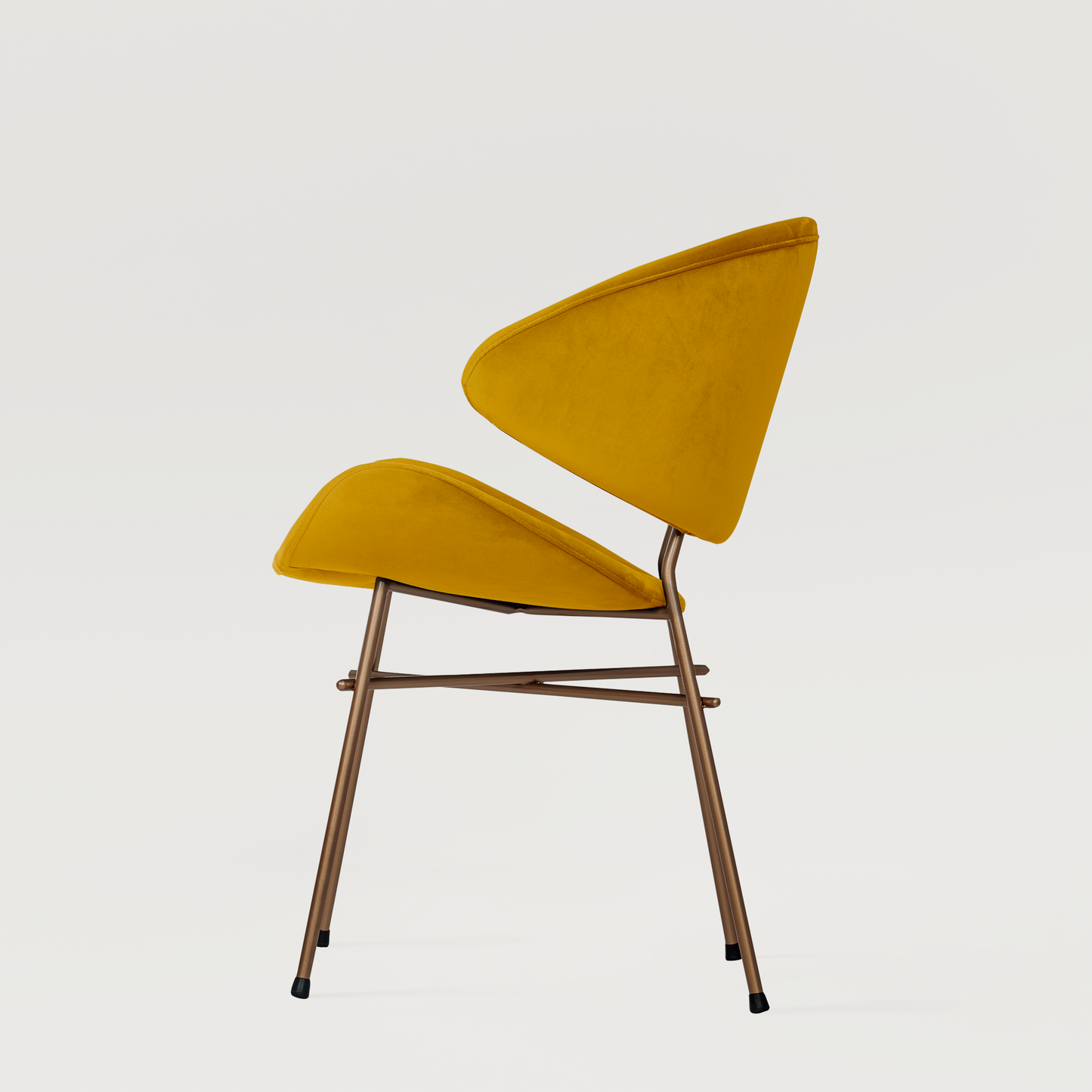 Chair Cheri Velours Copper - Mustard