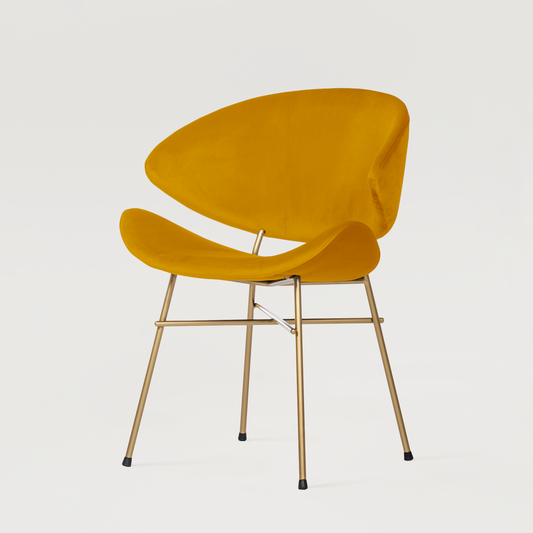 Chair Cheri Velours Gold - Mustard