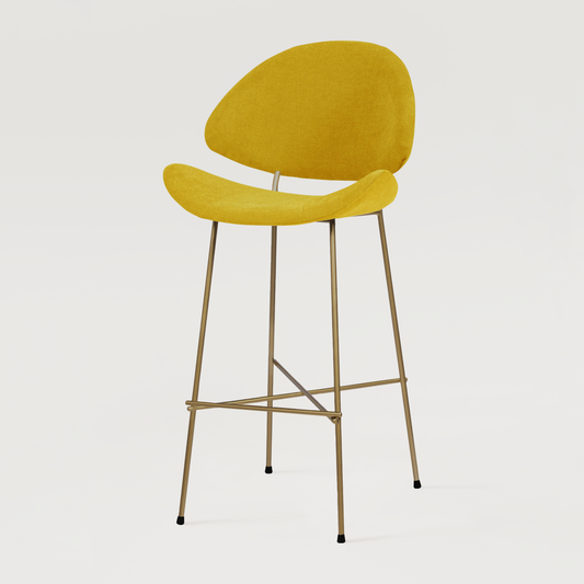 Bar stool Cheri Bar Trend Copper High - Mustard