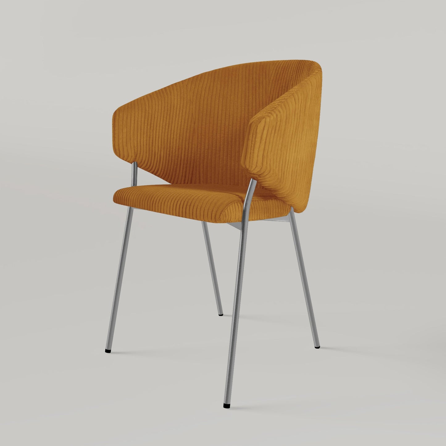 Chair Throne Cord Chrome - Mustard