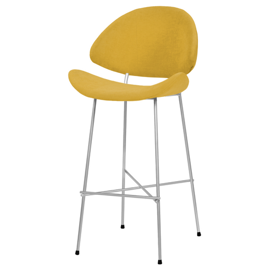Bar stool Cheri Bar Trend Chrome High - Mustard