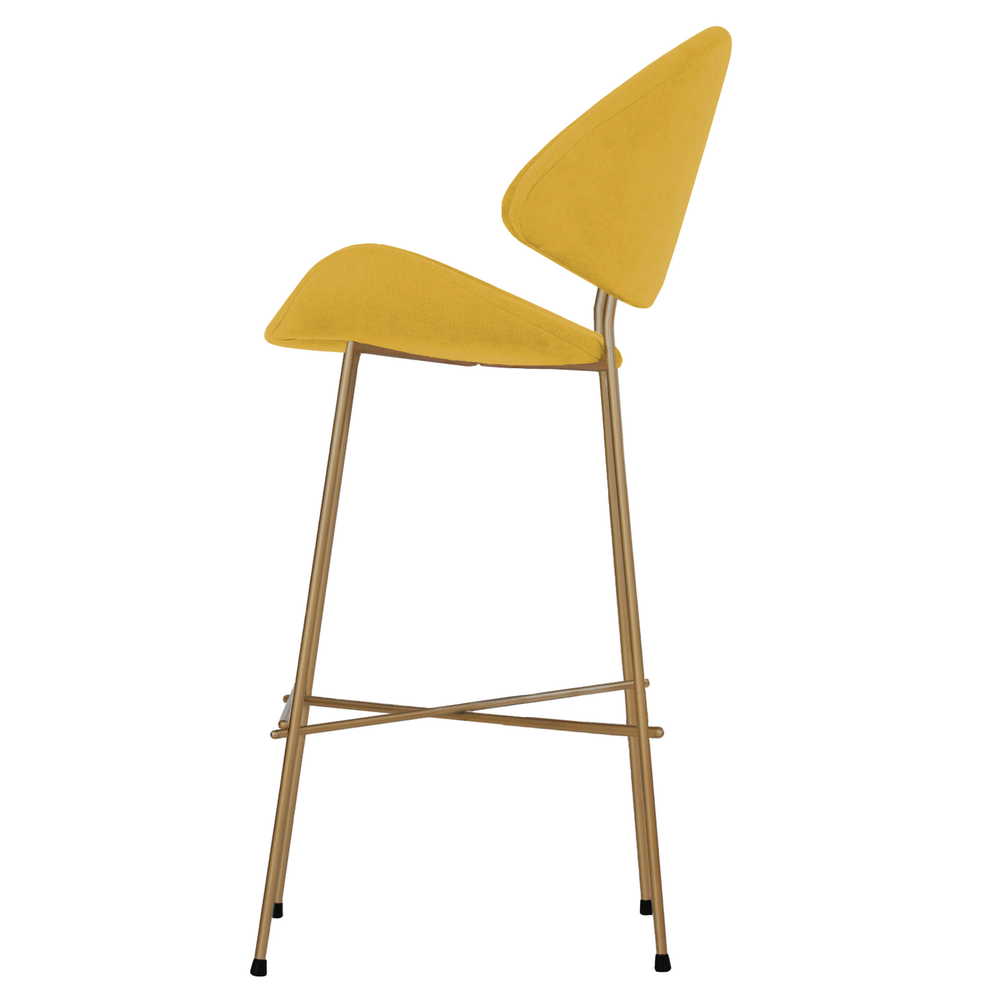 Bar stool Cheri Bar Trend Copper High - Mustard