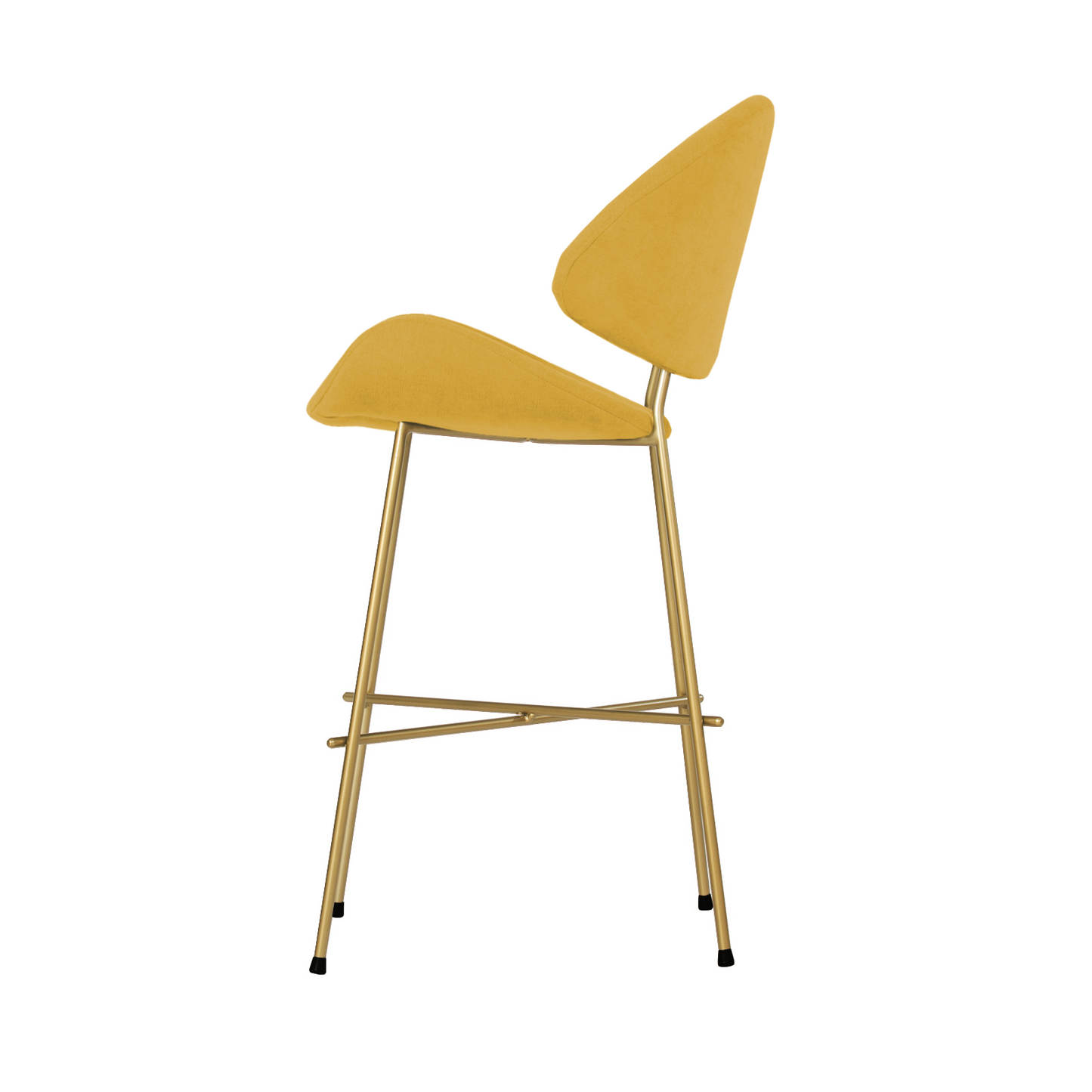Bar stool Cheri Bar Trend Gold Low - Mustard