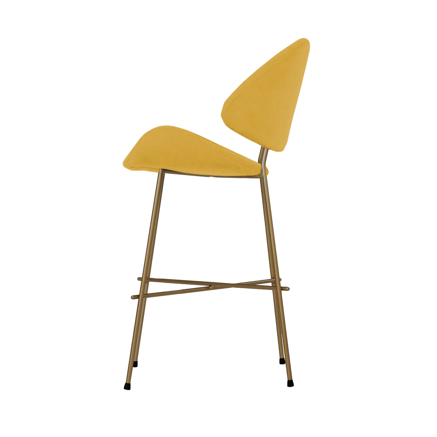 Bar stool Cheri Bar Trend Copper Low - Mustard