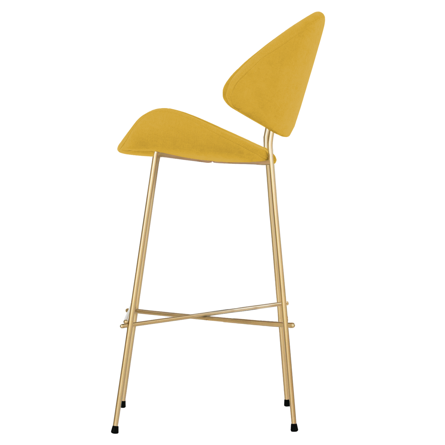 Bar stool Cheri Bar Trend Gold High - Mustard