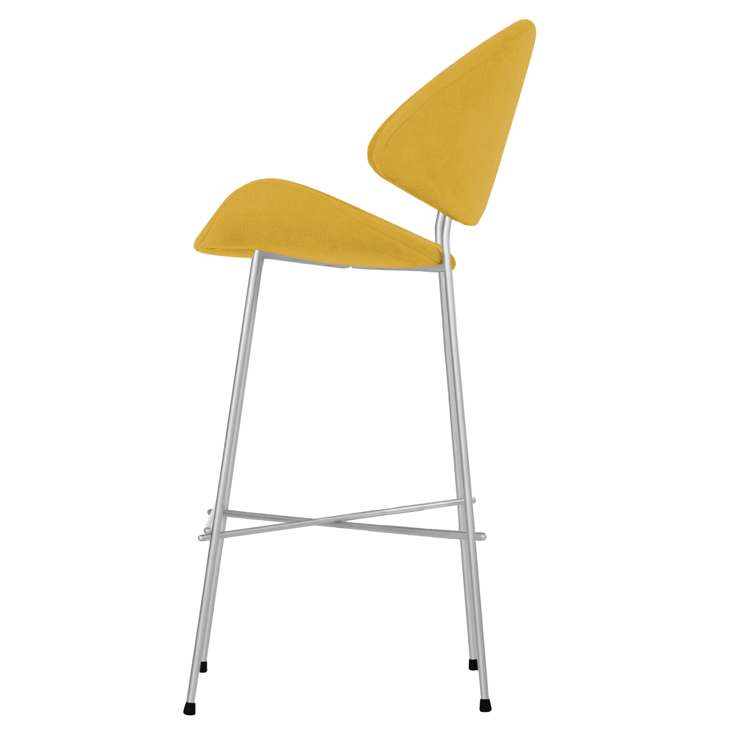 Bar stool Cheri Bar Trend Chrome High - Mustard