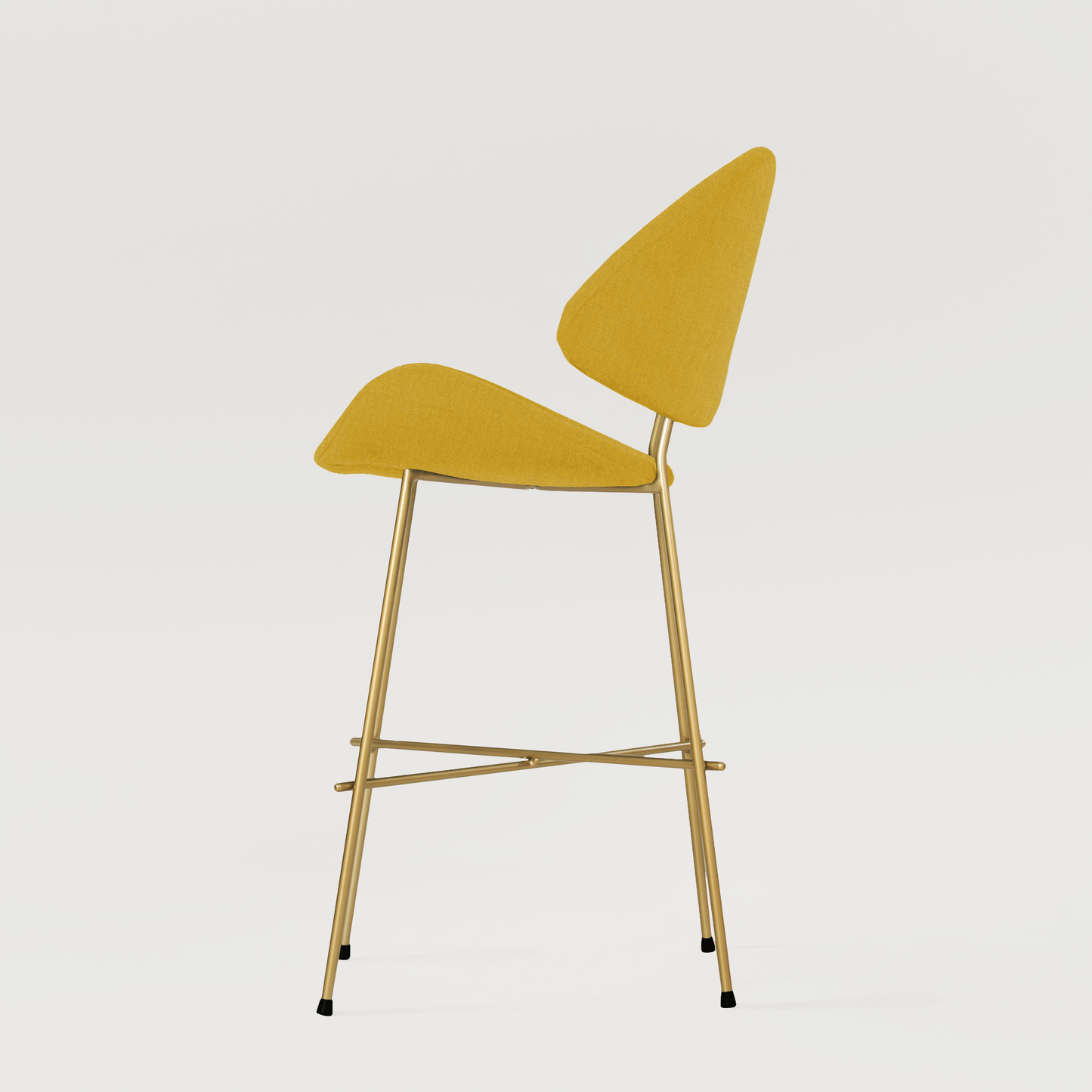 Bar stool Cheri Bar Trend Gold Low - Mustard