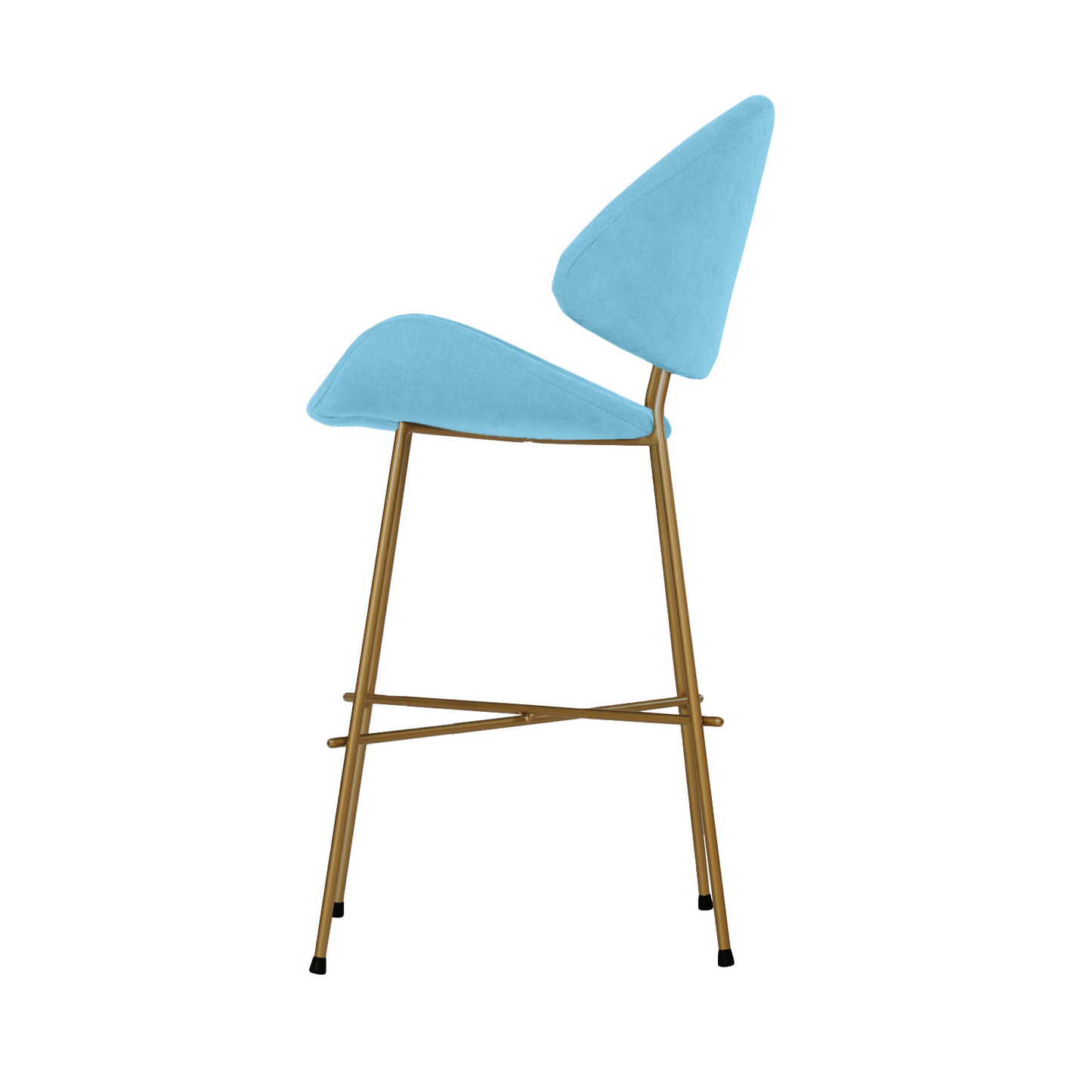 Bar stool Cheri Bar Trend Copper Low - Ligjt Blue