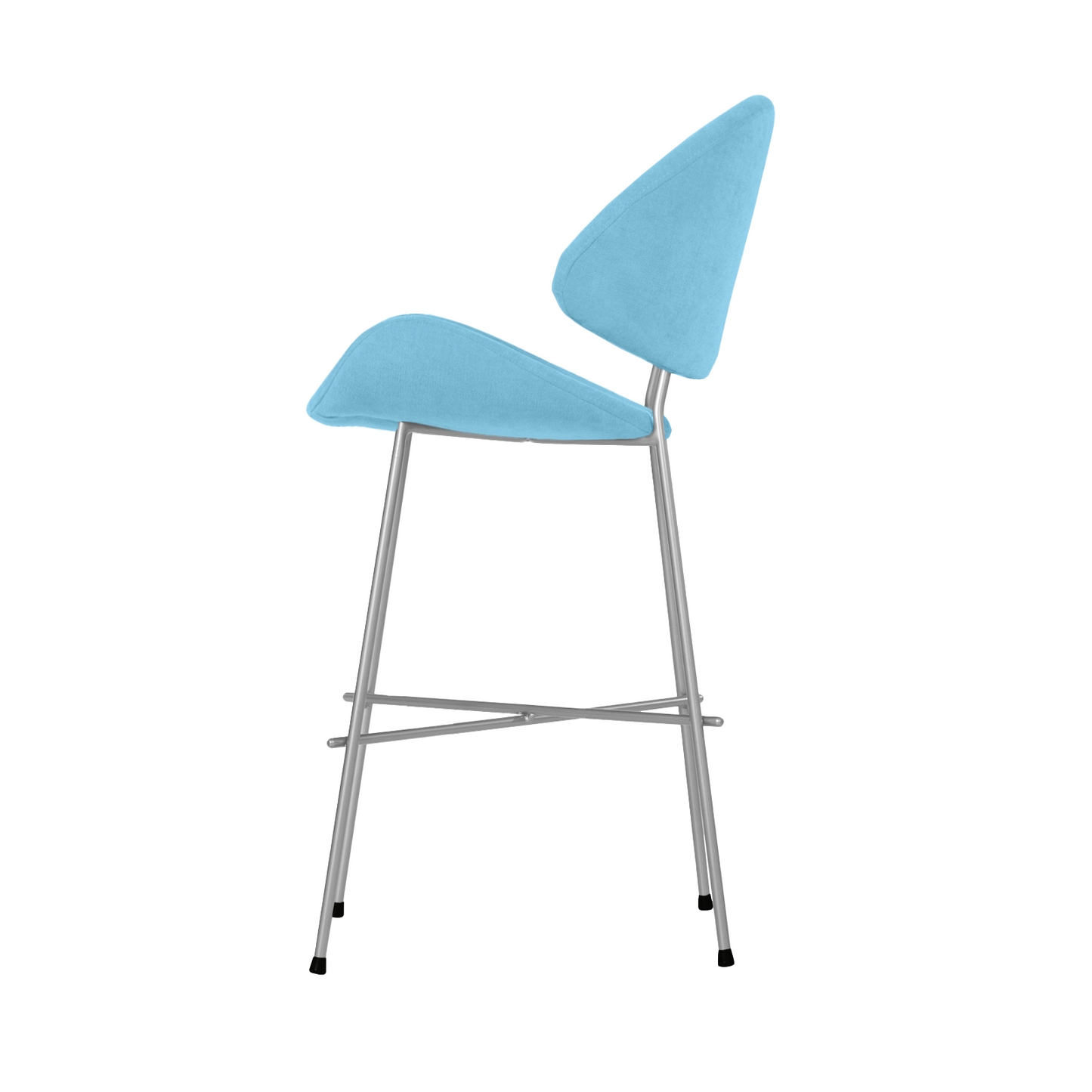 Bar stool Cheri Bar Trend Chrome Low - Light Blue