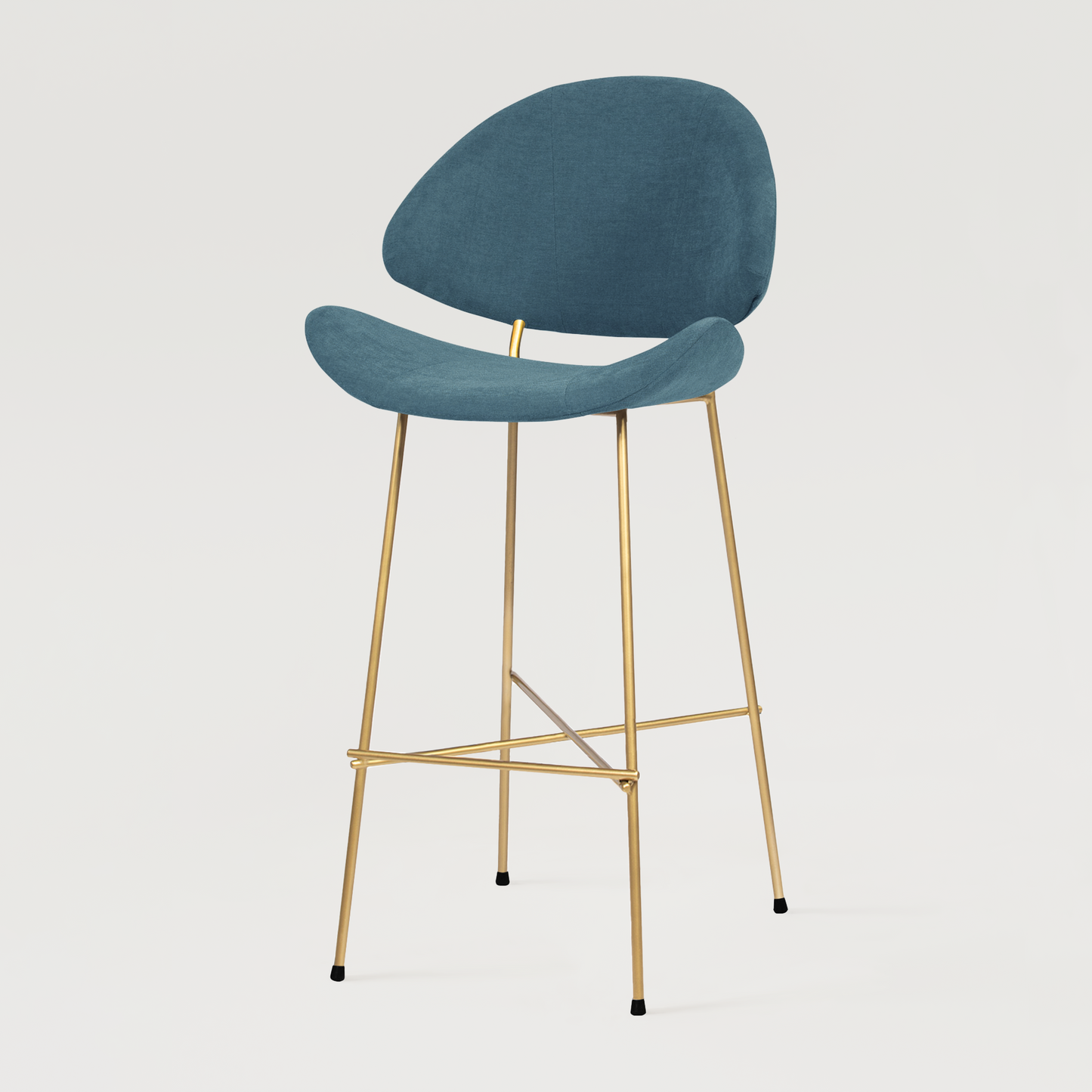 Bar stool Cheri Bar Trend Gold High - Blue