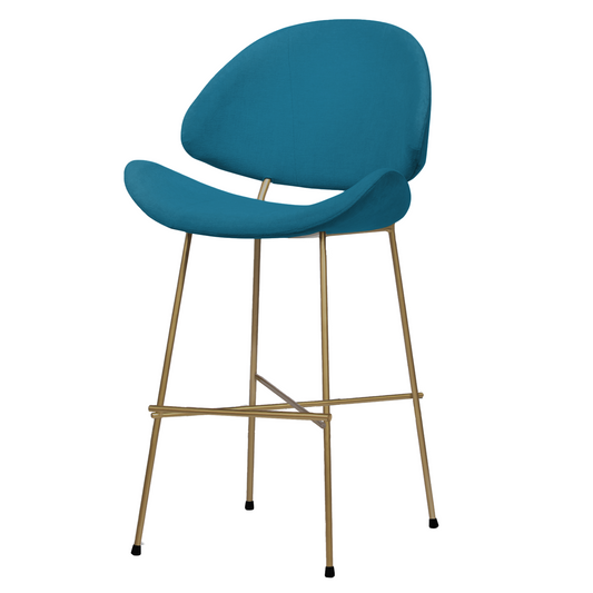 Bar stool Cheri Bar Trend Copper Low - Navy Blue