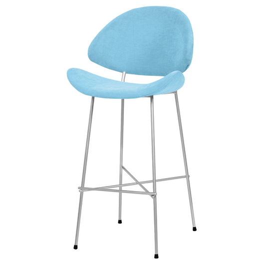 Bar stool Cheri Bar Trend Chrome High - Light Blue