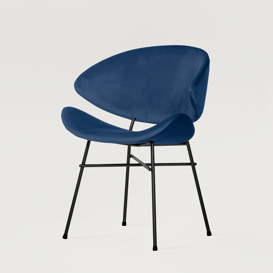 Chair Cheri Velours - Navy Blue