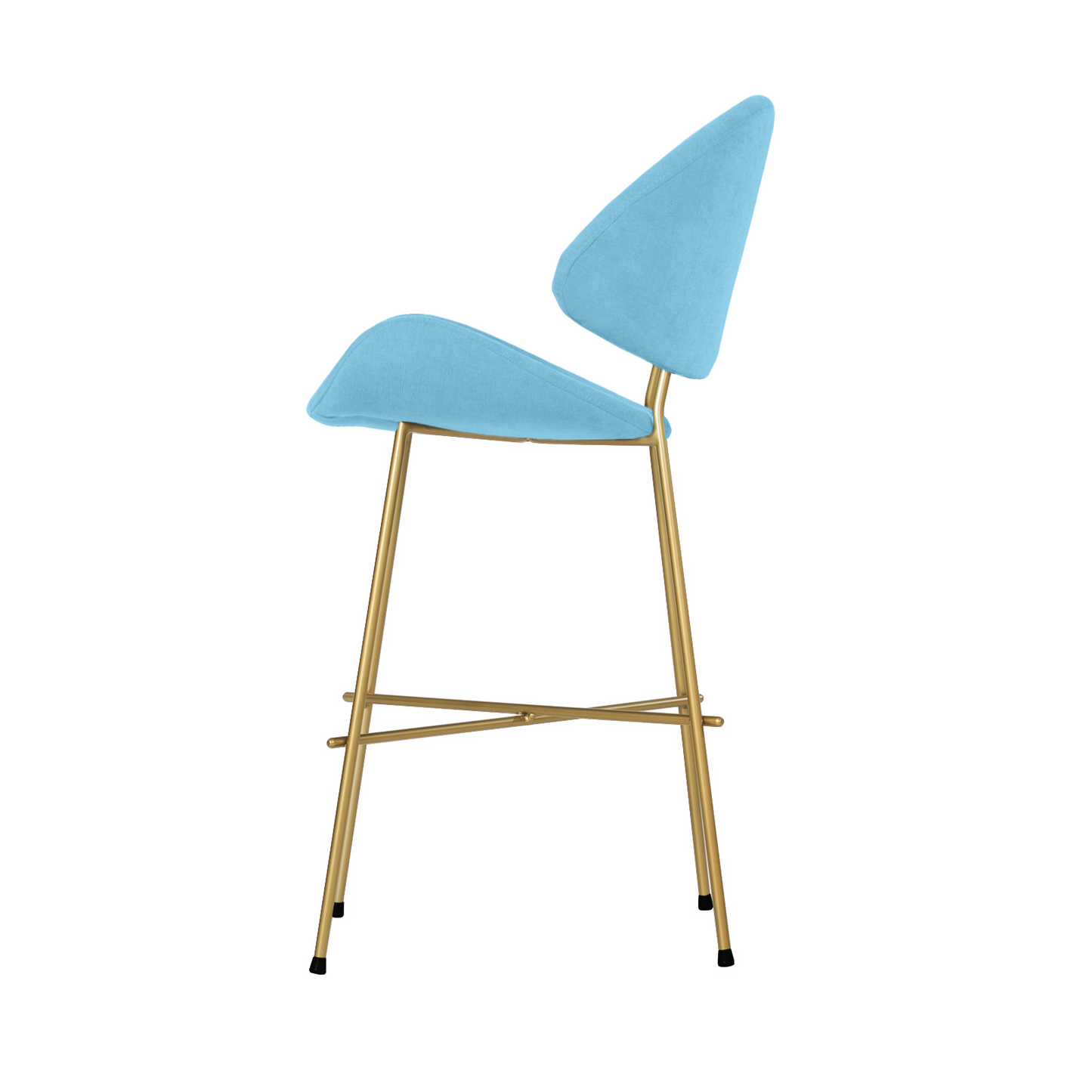 Bar stool Cheri Bar Trend Gold Low - Light Blue