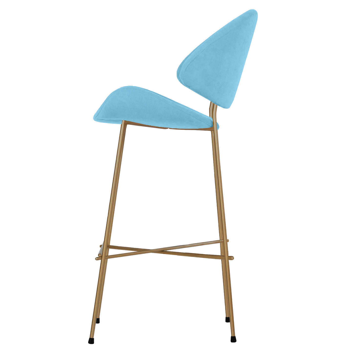 Bar stool Cheri Bar Trend Copper High - Light Blue