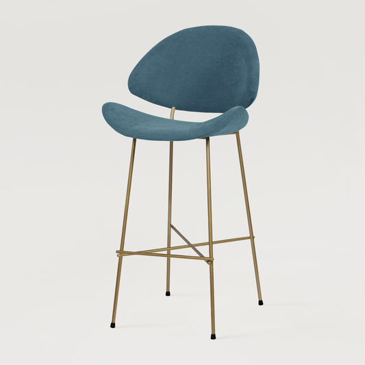 Bar stool Cheri Bar Trend Copper High - Blue