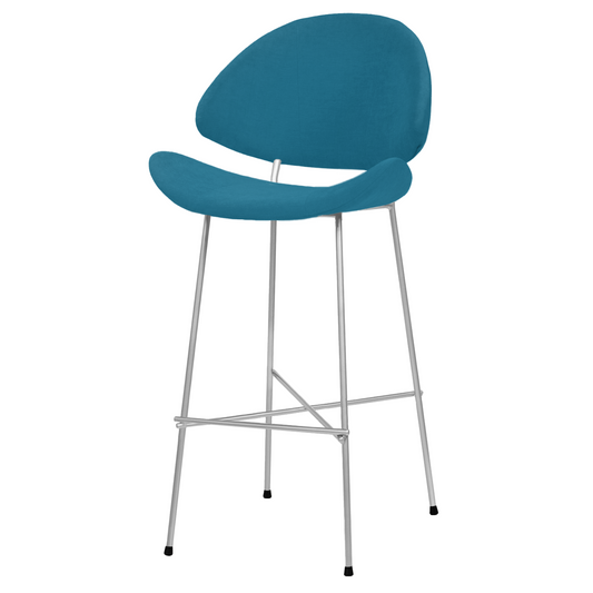 Bar stool Cheri Bar Trend Chrome High - Navy Blue