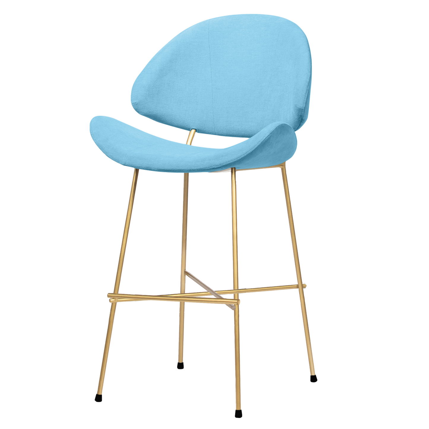 Bar stool Cheri Bar Trend Gold Low - Light Blue