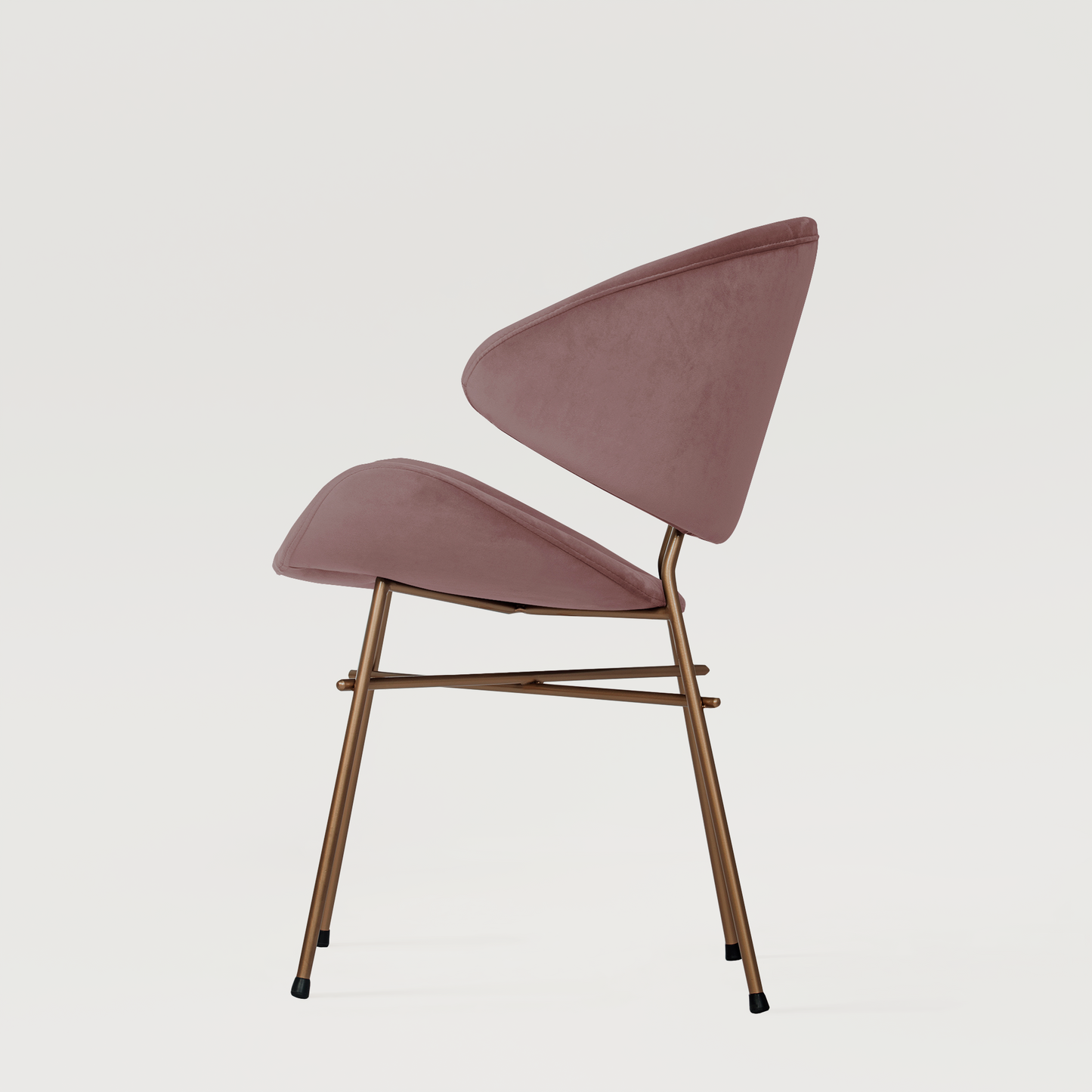 Chair Cheri Velours Copper - Dusty Rose