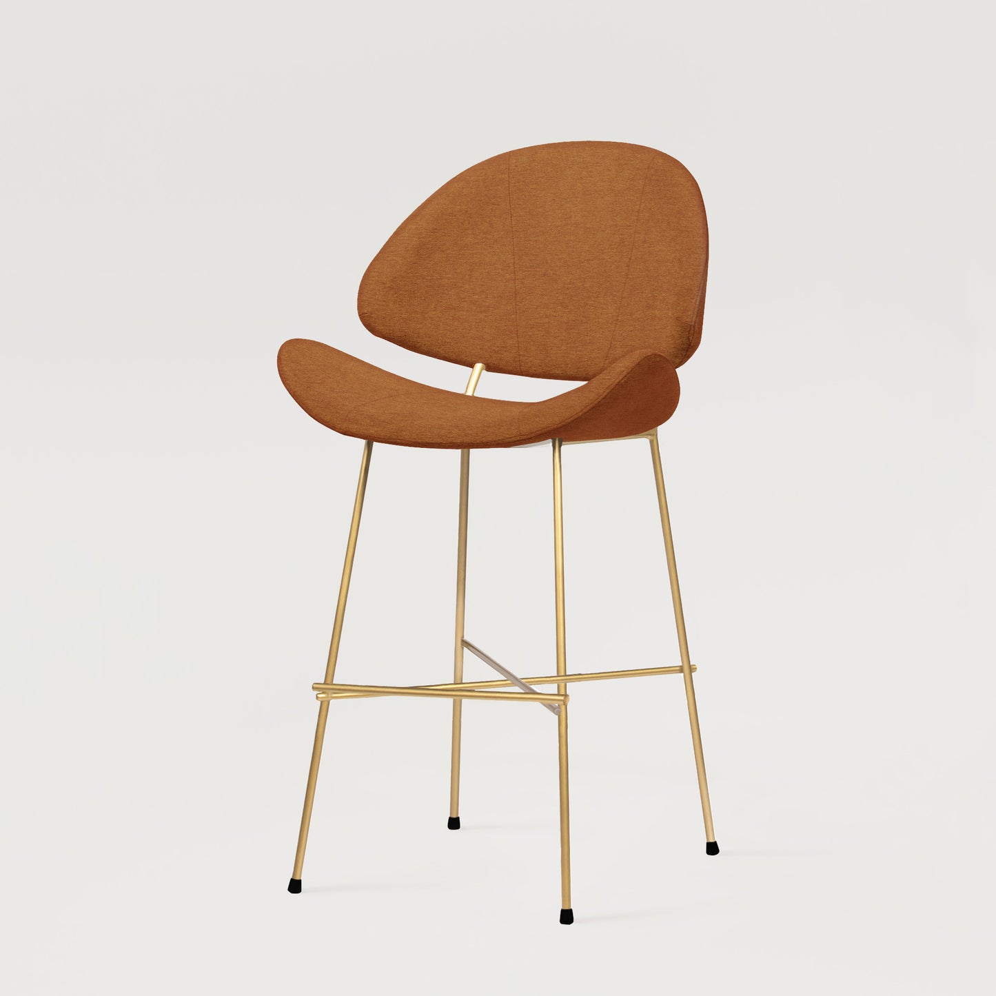 Bar stool Cheri Bar Maero Gold Low - Rust
