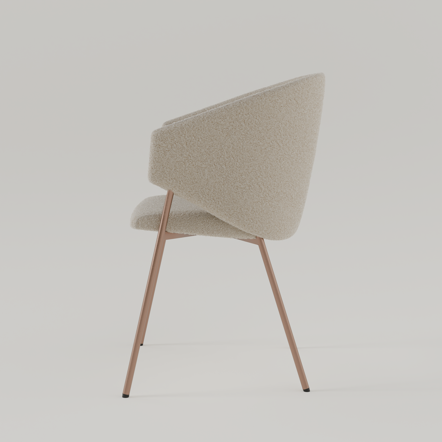 Chair Throne Boucle Copper - 06 - Beige