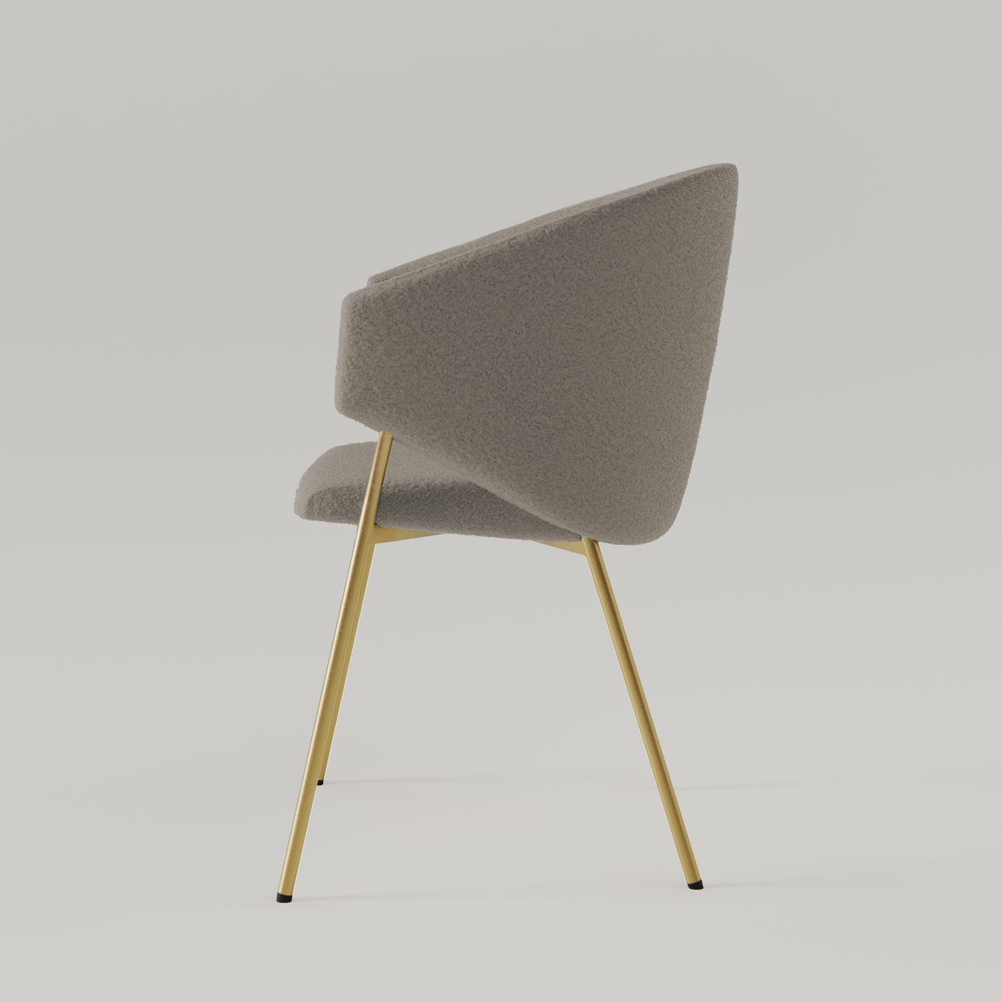 Chair Throne Boucle Gold - 16 - Coffe