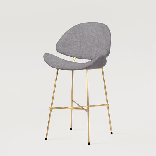 Bar stool Cheri Bar Maero Gold Low - Jasnoszare