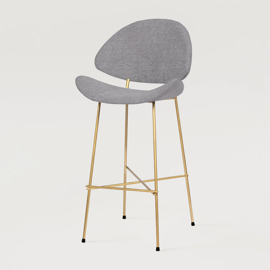 Bar stool Cheri Bar Maero Gold High - Jasnoszare