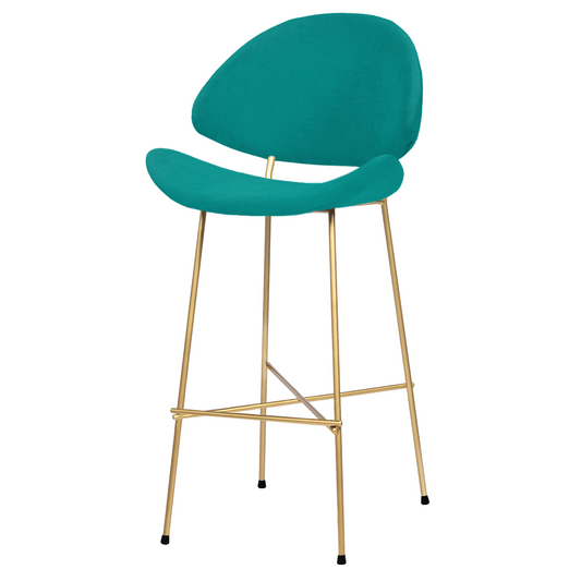 Bar stool Cheri Bar Trend Gold High - Turquoise