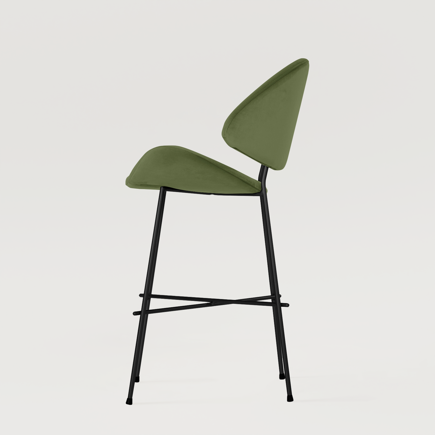 Bar stool Cheri Bar Velours Low - Green