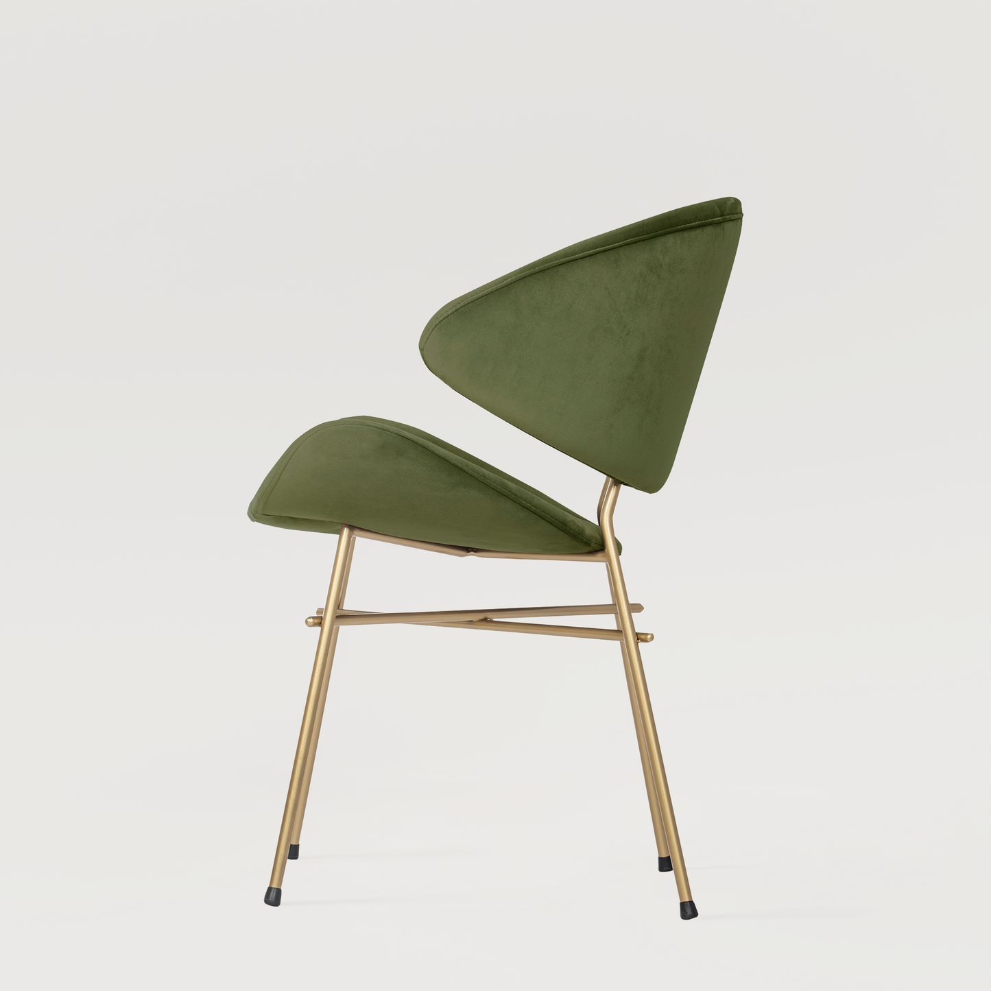 Chair Cheri Velours Gold - Green