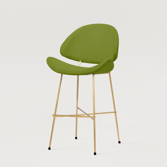 Bar stool Cheri Bar Trend Gold Low - Green