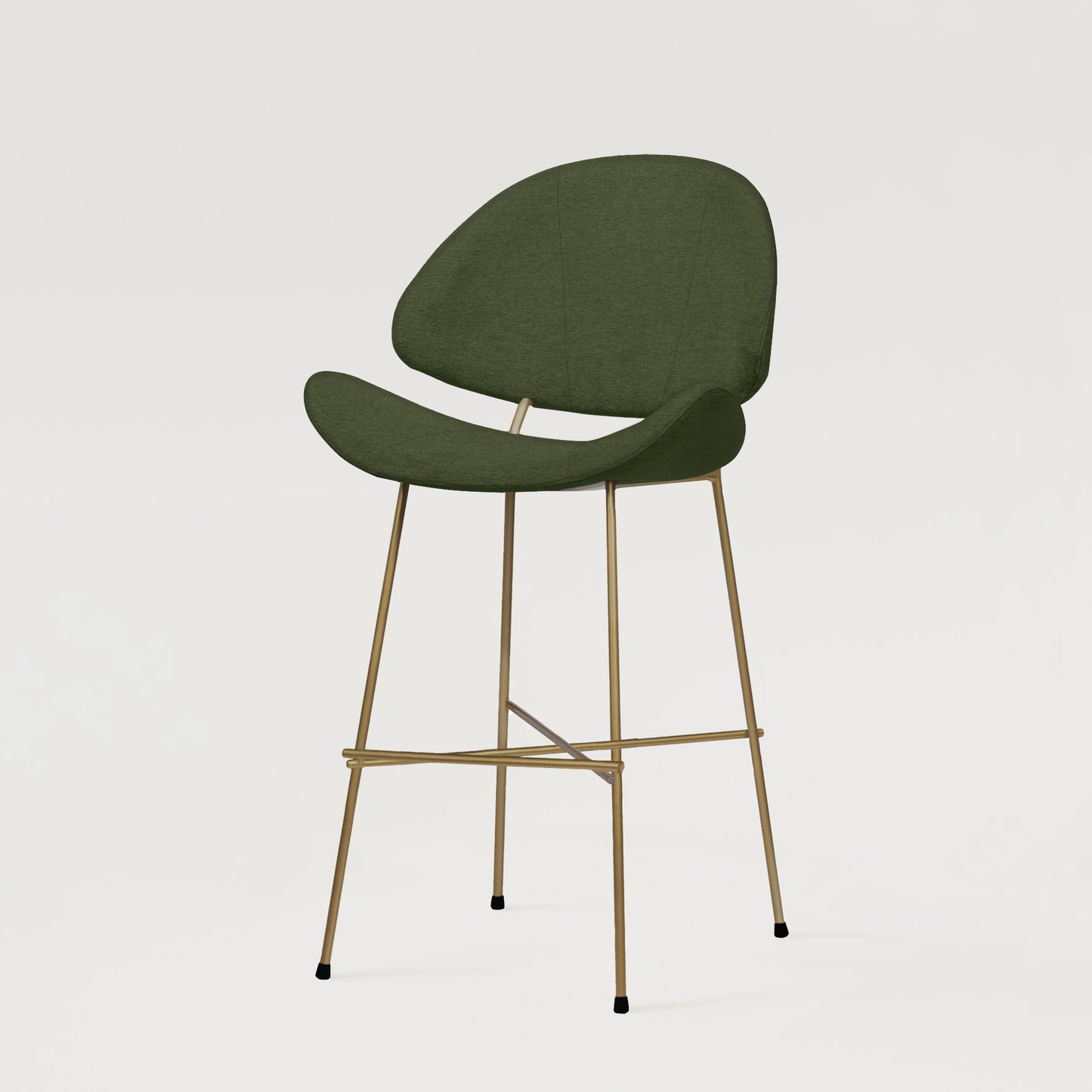 Bar stool Cheri Bar Maero Copper Low - Dark Green