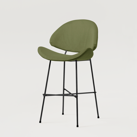 Bar stool Cheri Bar Velours Low - Green