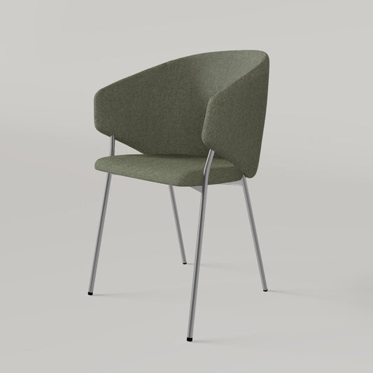 Chair Throne Alvaro Chrome - Green