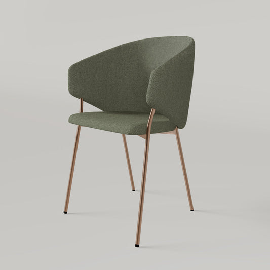 Chair Throne Alvaro Copper - Green