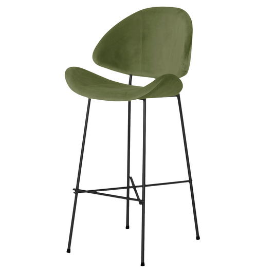 Bar stool Cheri Bar Velours High - Green